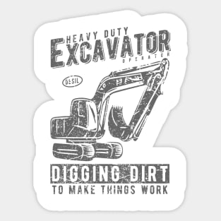 Excavator Heavy Equipment Sticker